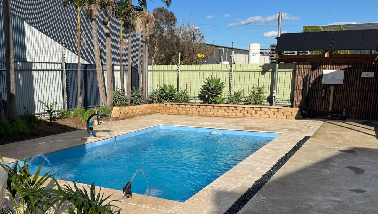 A SKUMP pool installation with solar panels and the Ultimate Solar Controller